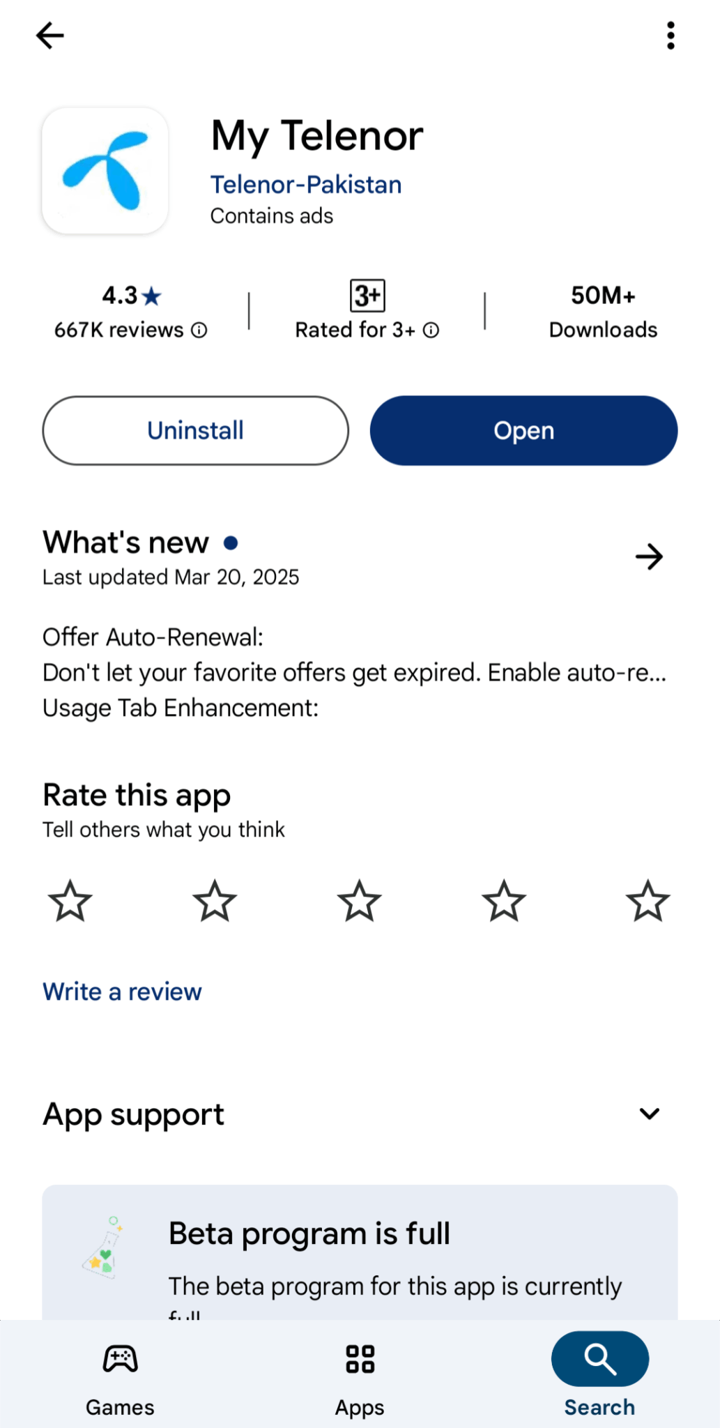 Download telenor app from play store