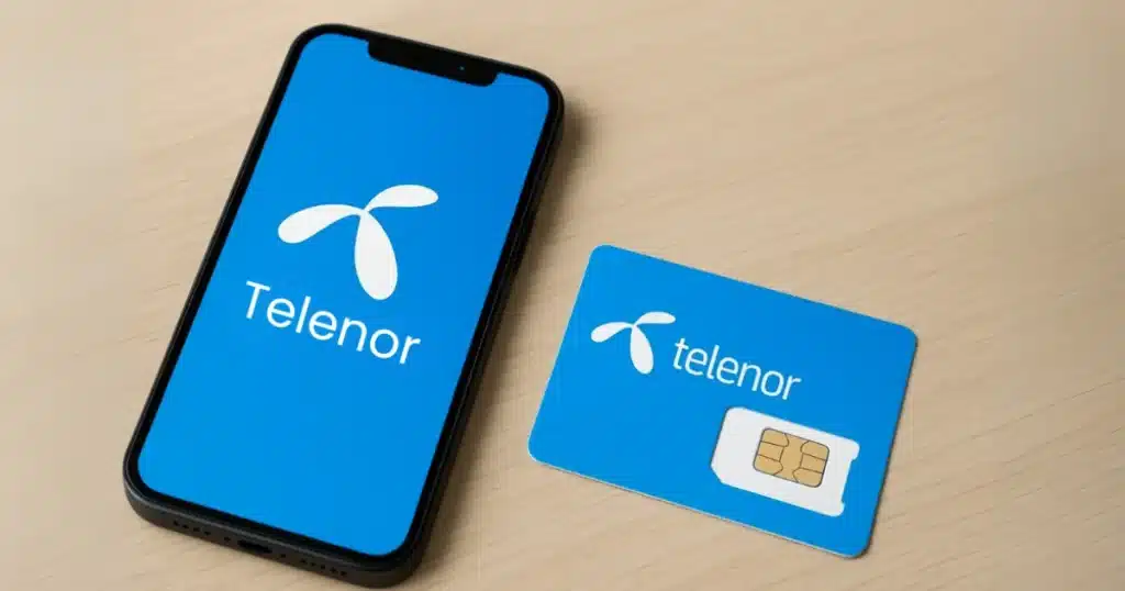 Telenor SIM with packaging box