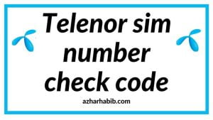 Telenor Number Check Code image of two telenor logos with Telenor Number Check Code written in center