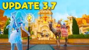 PUBG Mobile 3.7 Update Release Date, Golden Dynasty Mode & More a pubg player standing in front of a camel in 3.7 update