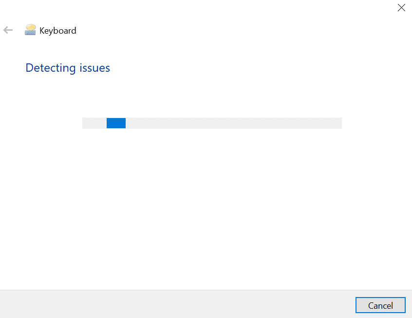 keyboard troubleshooter is detecting issues