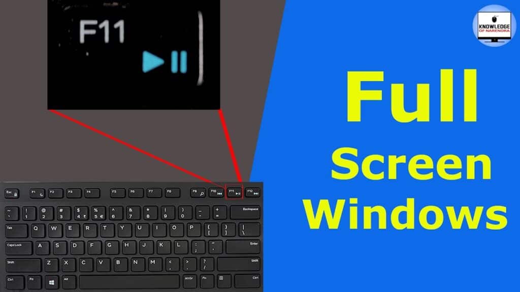 image showing How to Exit full screen in windows 10 or 11