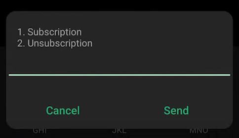 subscription/unsubscription of the offer
