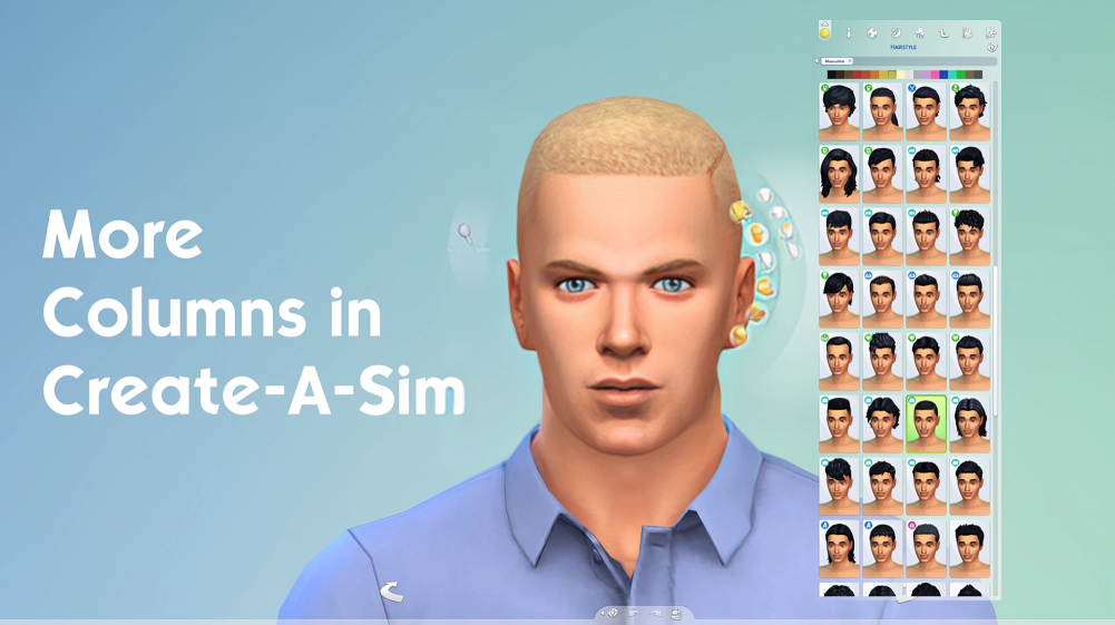Image showing More CAS Columns in Sims 4