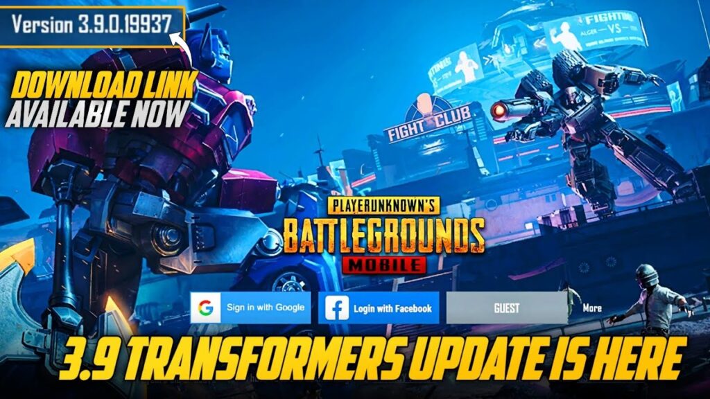 PUBG mobile 3.9 update download links are available