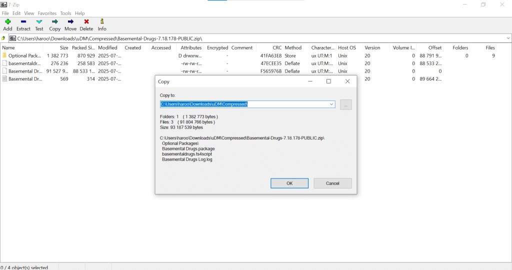 Extracting the Basemental drugs mod file