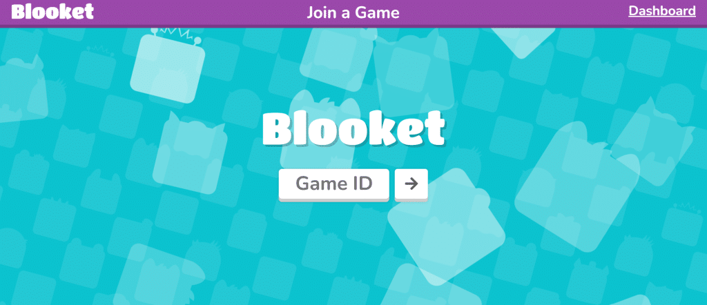 "Enter you Game ID" field in Blooket