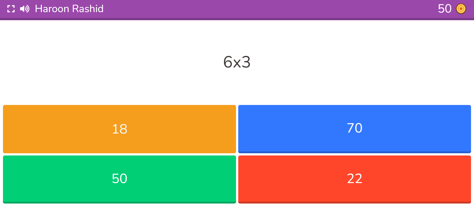 Giving the answer of simple questions in Blooket