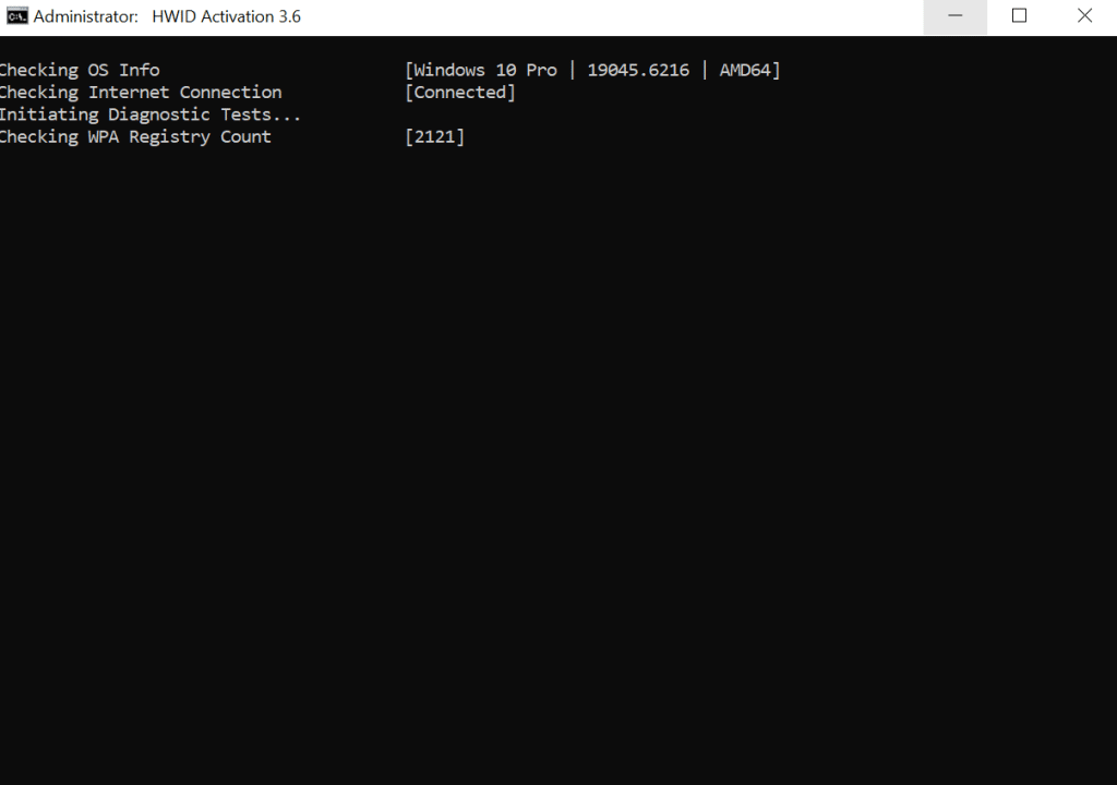 activating Windows 10 with MAS script