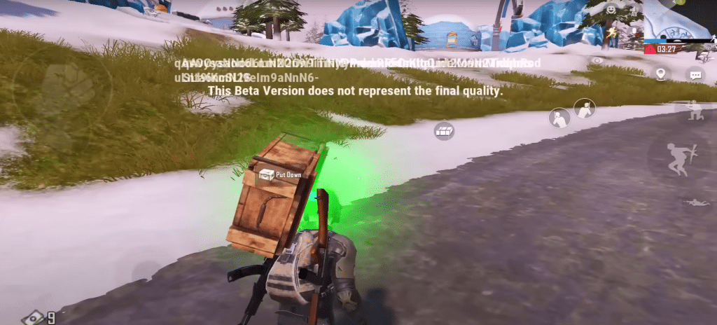 Pubg player picking the enemy's crate in 4.1 beta version