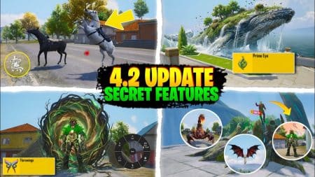 PUBG Mobile 4.2 update Theme mode, items and Features Image showing different features of PUBG Mobile 4.2 update