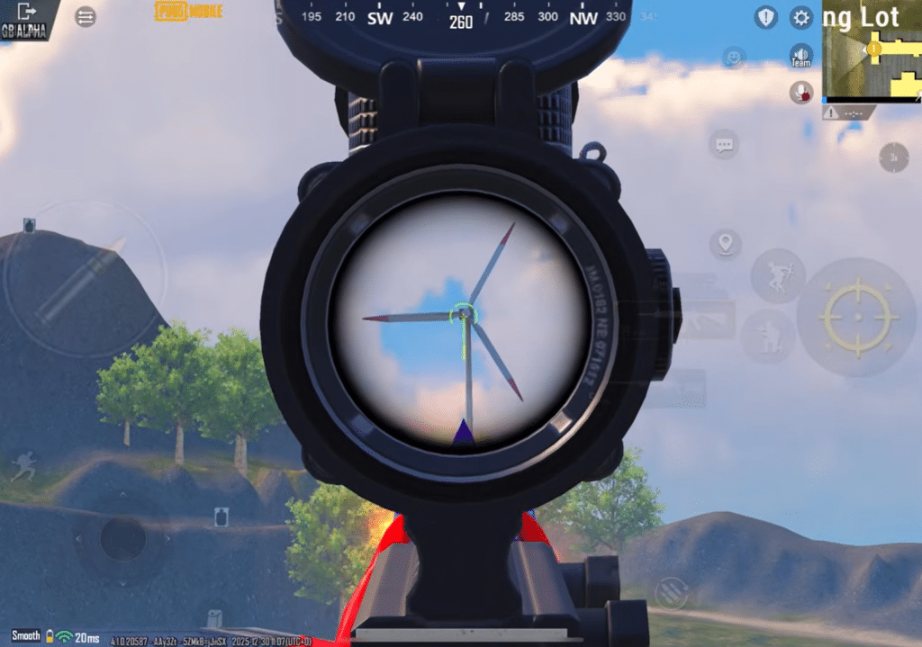 testing camera sensitivity of 3X in training ground