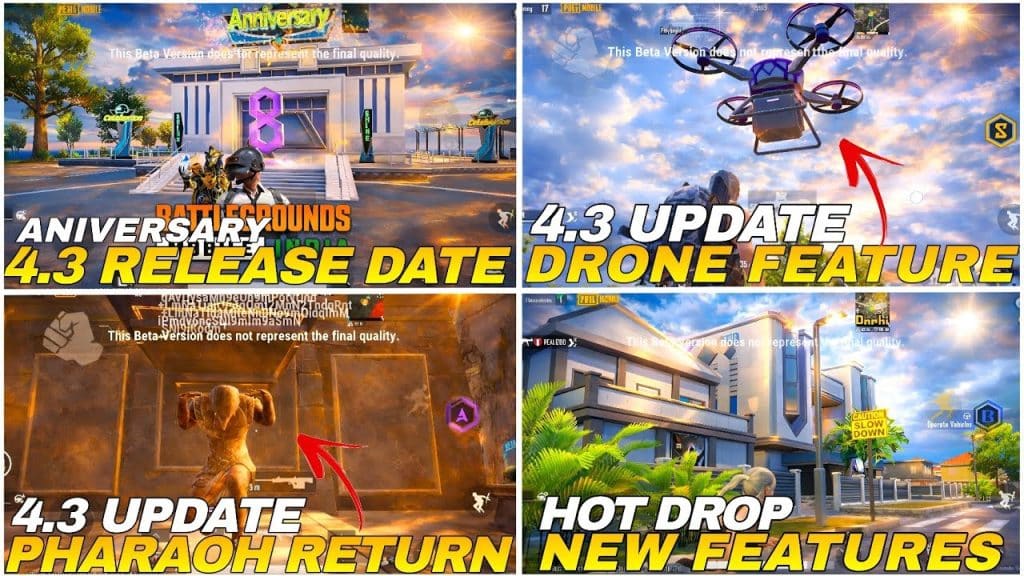 PUBG Mobile 4.3 Update Release Date, Theme Mode, Features and more! Image showing PUBG Mobile 4.3 update features