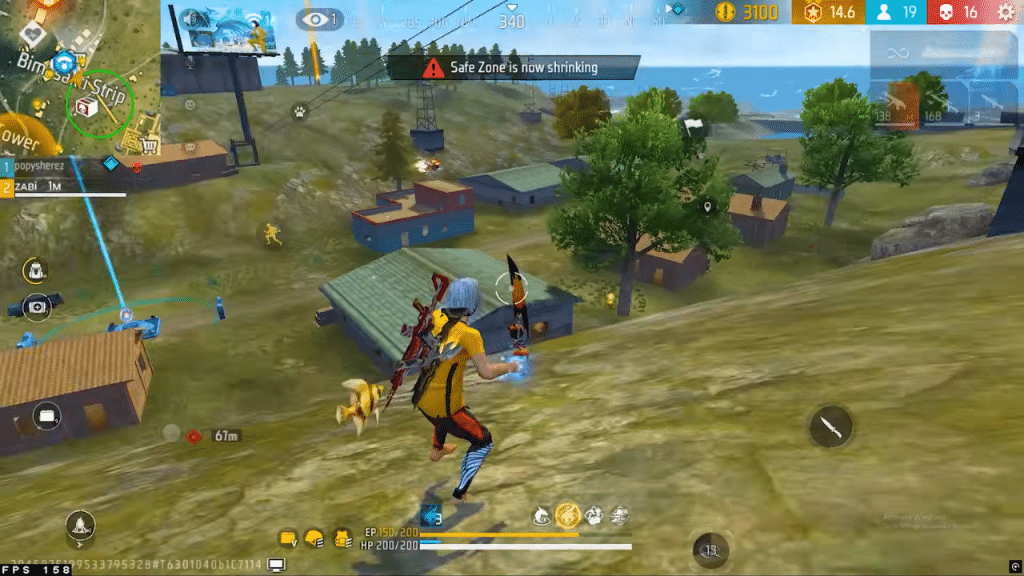 Simple cartoonish graphics and visuals of Free Fire