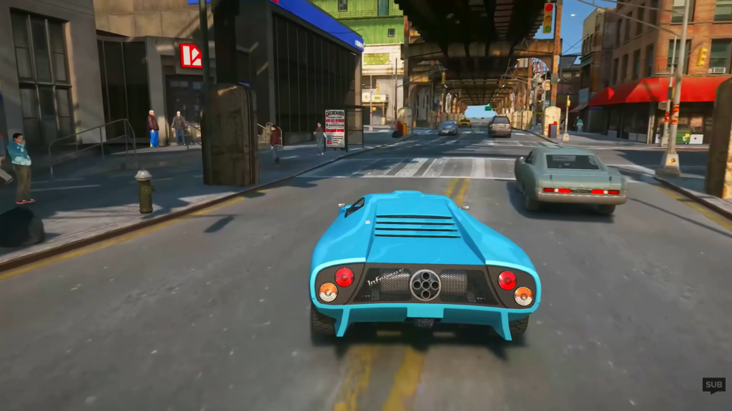 playing gta 4 with iCEnhancer mod having more vibrant graphics