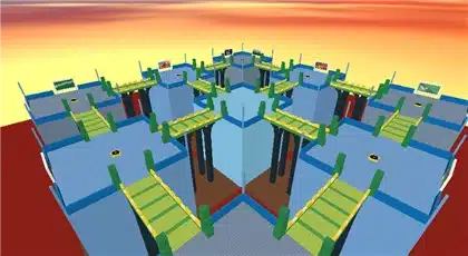 The original layout of Classic: Rocket Arena.