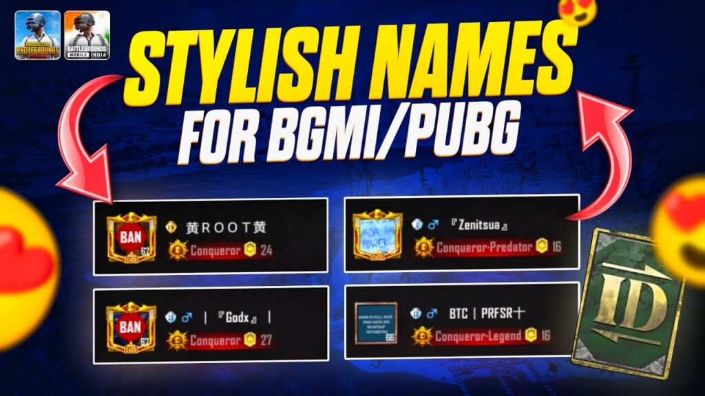 BGMI Name Style 2026 – Best Stylish Nickname Generator A player's BGMI profile showcasing a stylish nickname using custom fonts and invisible spaces