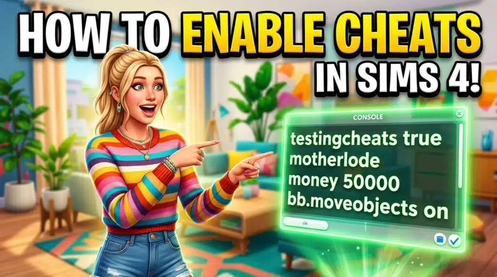 Full guide on how to enable cheats in sims 4