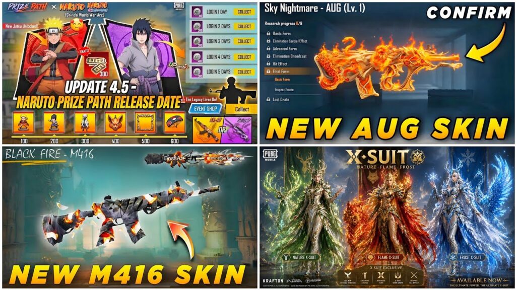 PUBG 4.5 update prize path rewards and skins
